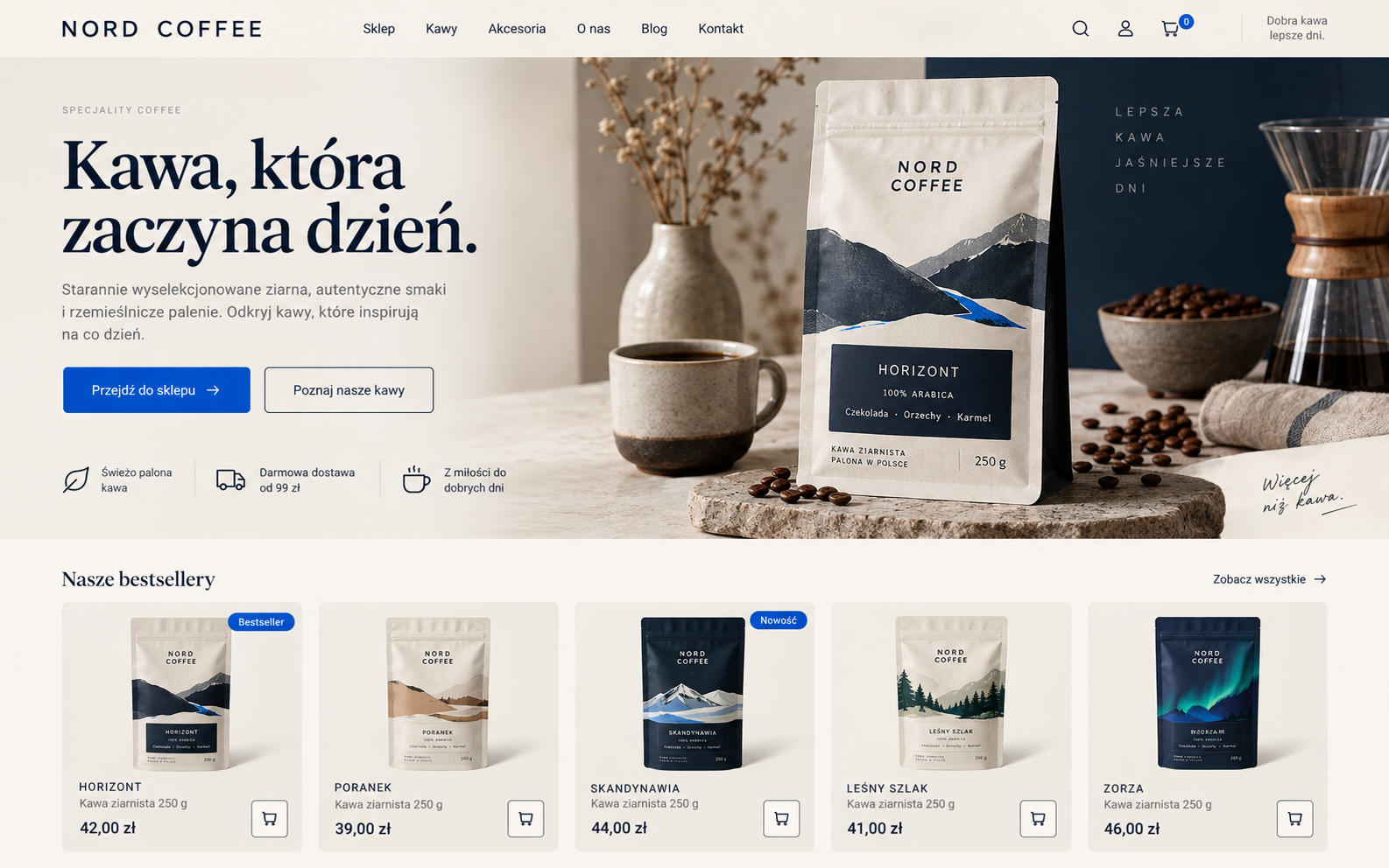 Podgląd sklepu internetowego Nord Coffee